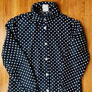Ladies 100% silk polka dot shirt by Trademark, size 4